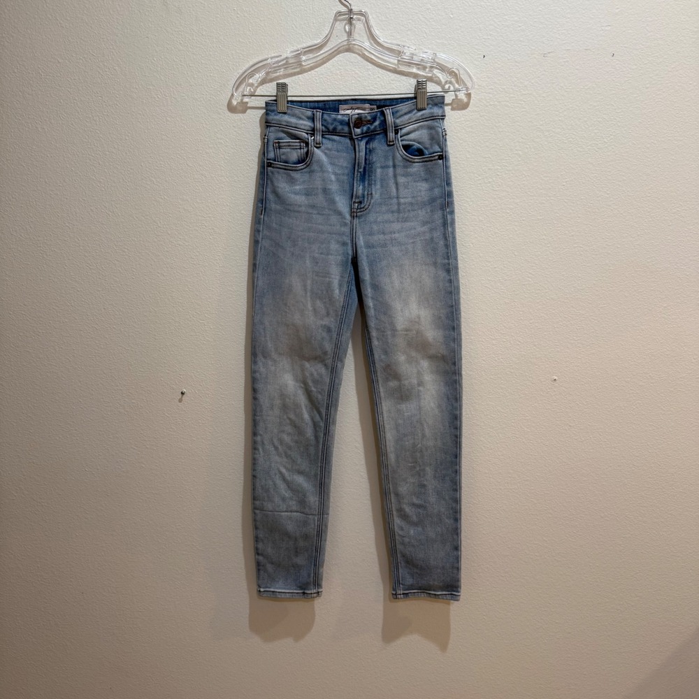 Carly Jean Los Angeles Brooke Light High Rise Skinny Jeans Light Wash Size 00